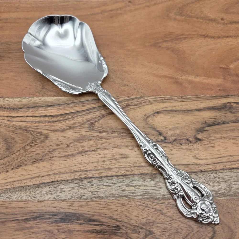 Oneida Cube Michelangelo Serving Set: Meat Fork Casserole Serving Slotted Spoons